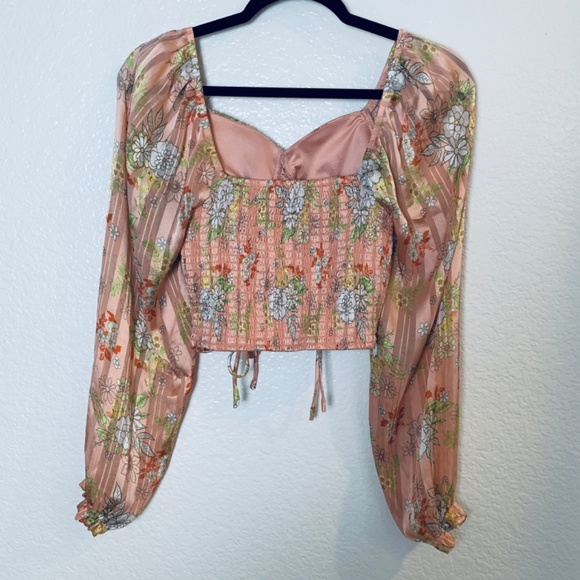 Maddden NYC Corset Top Juniors Medium Pink Ruched Coquette Lolita Fairy Core - Picture 9 of 14